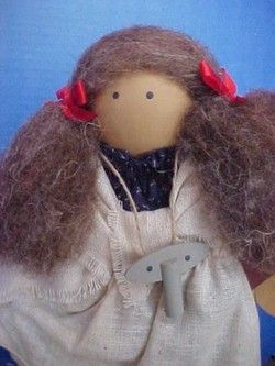 1987 LIZZIE HIGH DOLL KATIE BOWMAN WITH DOG  WOODEN  