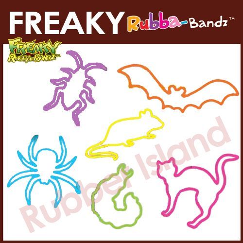 60(5pk) Rubba bandz Silly Shaped Rubber Bands Bracelets  