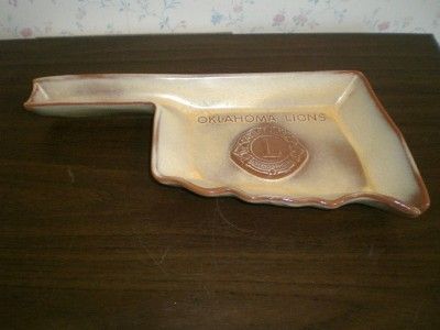 VINTAGE FRANKOMA OKLAHOMA LIONS CLUB ASHTRAY  