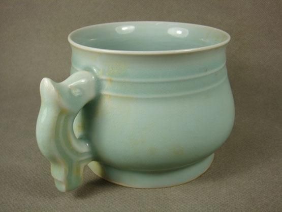 Fine LongQuan Celadon Incense Burner *2 Dragon Handle*  