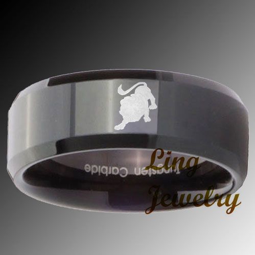 10MM Tungsten LEO Zodiac Engraved Mens Ring SZ 7 14  