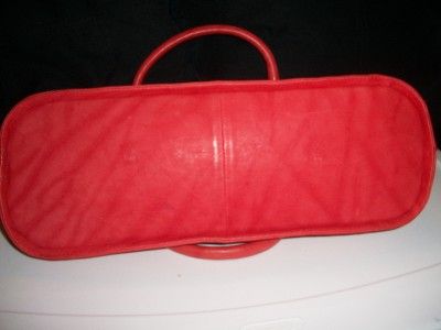 Red Woven Leather Bag Purse KB Katherines Bags EUC  