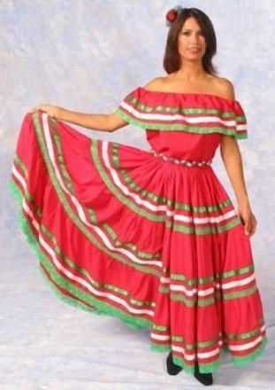 Costumes Traditional Mexican Dancer Costume Dress  