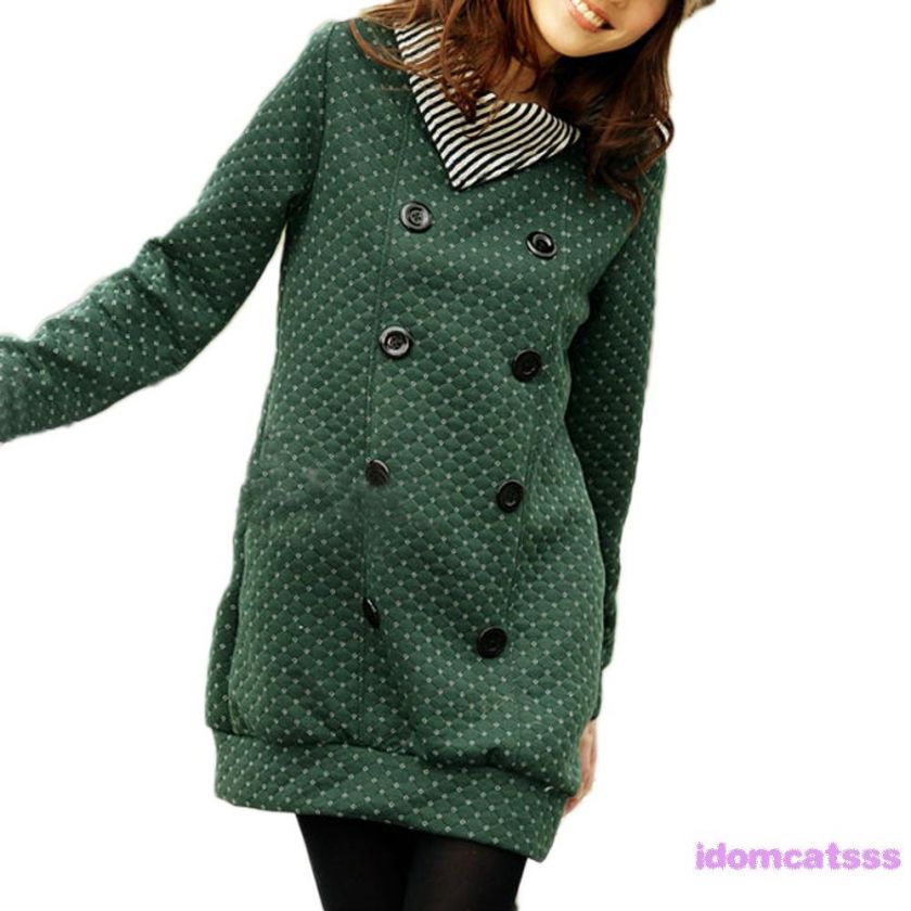 Black/Beige/Green Cute Japan Hoody Womens Sweater US sz S  