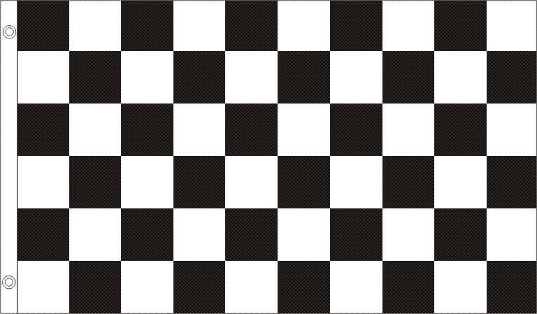 CHECKERED BLACK & WHITE FLAG 3 X 5 LOT OF 5 WHOLESALE  