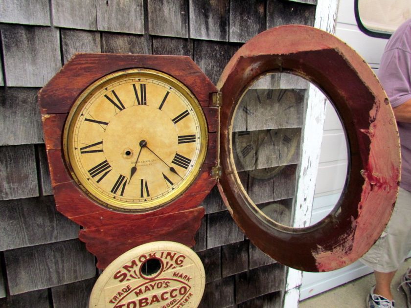 Antique Mayos Tobacco Advertising Wall Clock by Baird  