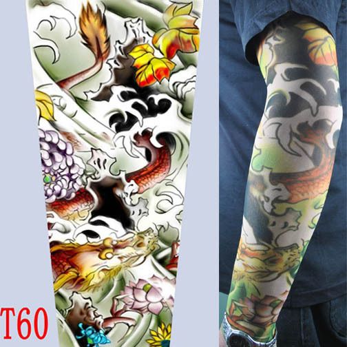 T60 Fake Tattoo Sleeves Body Arm Stockings Accessories  