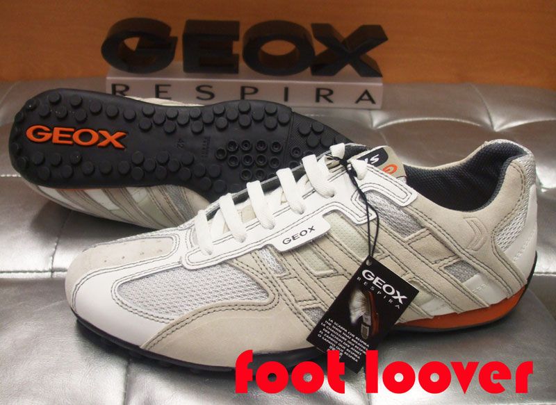 SCARPE GEOX UOMO SNAKE U1107M C0284 WHITE GREY SNEAKERS