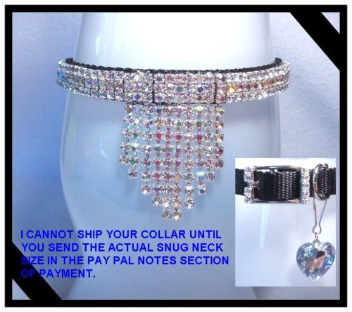 Hollywood STAR In WHITE~ Rhinestone Dog Collar #279  