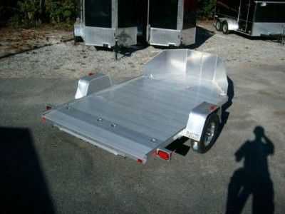 MC210 double Motorcycle Aluma aluminum Trailer 2012 NEW w chocks 