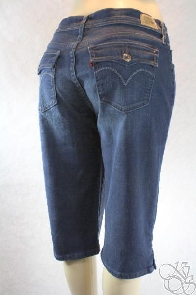 LEVIS JEANS 515 Skimmer Petite Mid Rise Womens Denim Capris  