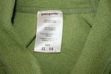Patagonia Green Gray Boys Fleece Sweatshirt XL 14 Kids  