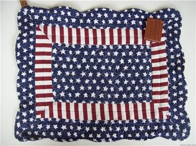 Great Finds Liberty Red White and Blue Quilted Placemats Set of 4 