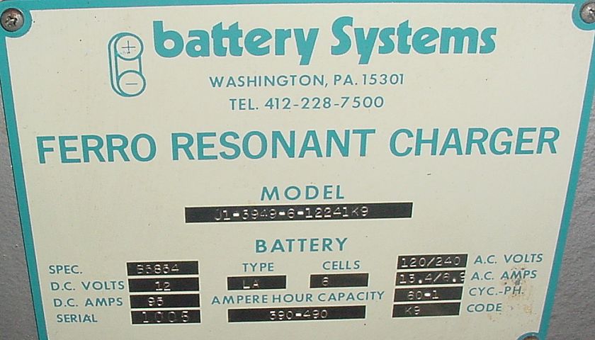 Ferro Industrial Forklift Resonant Battery Charger 12V  