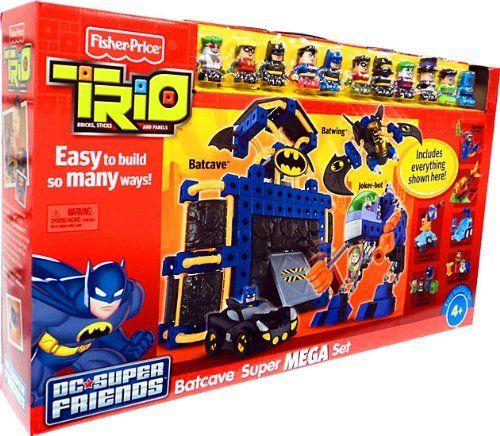 FISHER PRICE TRIO BATCAVE SUPER MEGA SET BRAND NEW  