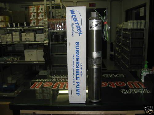 NEW WEBTROL 3/4 HP 10 GPM SUBMERSIBLE WATER WELL PUMP  