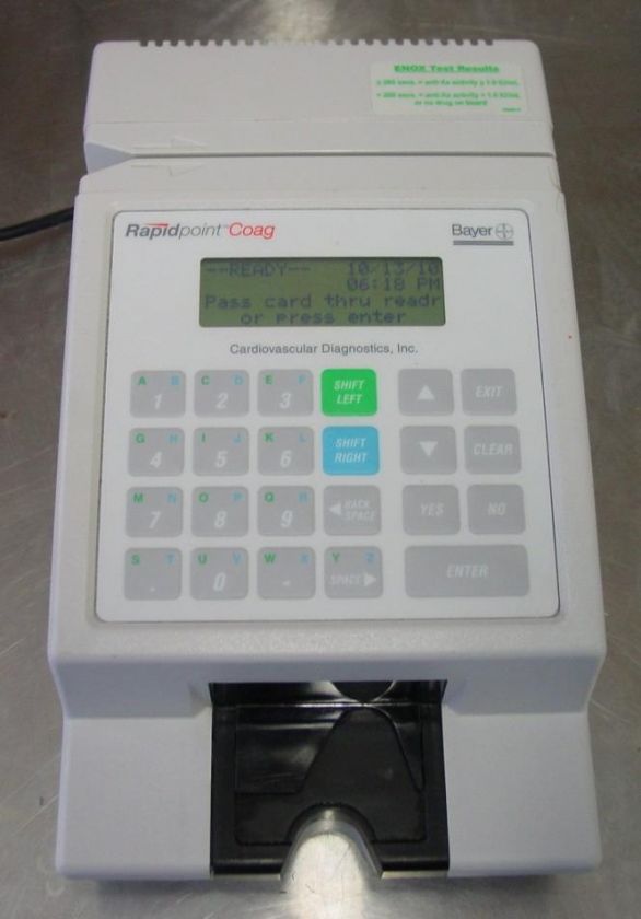 BAYER RAPID POINT RAPIDPOINT COAG BLOOD TEST ANALYZER  