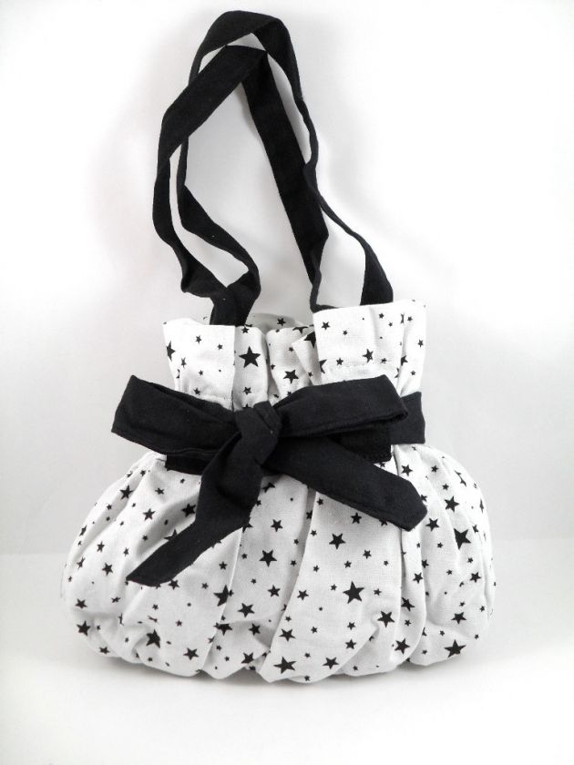 FUN WHT MULTI STAR BOW PUNK EMO ROCKABILLY MINI SAC BAG  