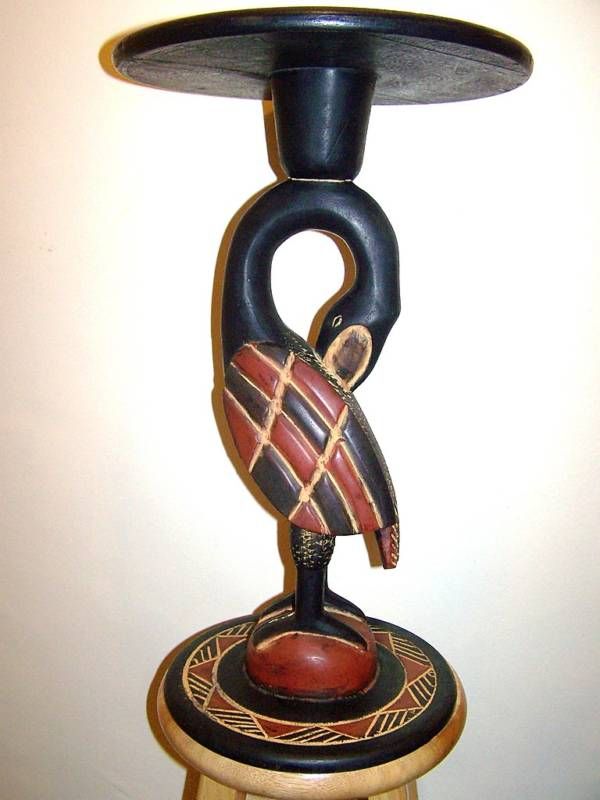 African Ashanti Sankofa Bird Table  