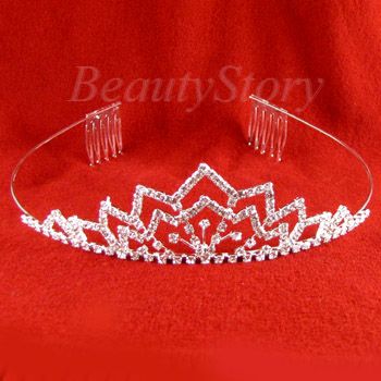   SHIPPING rhinestone crystal crown tiara headband wedding bridal  