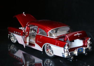 1955 Buick Century PRO RODZ Metalic Red Diecast 126 Scale  