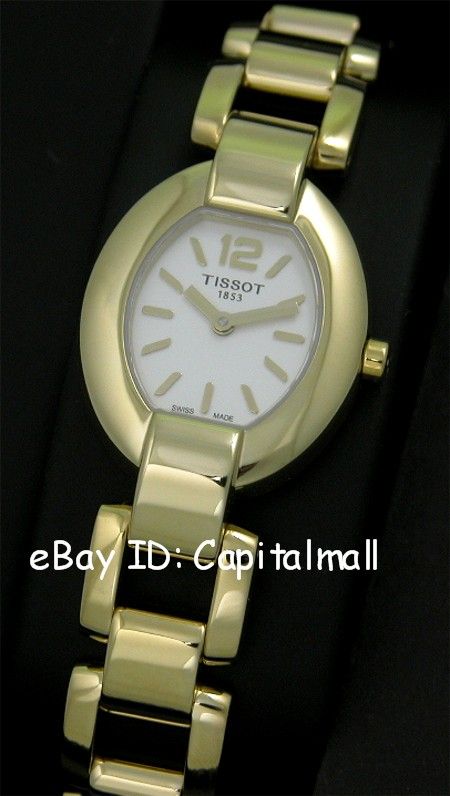 NEW TISSOT T Trend Gold Oval Sapphire 30M LADIES WATCH  