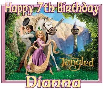   Rapunzel Disney Custom Personalized Birthday Party Supplies T Shirt