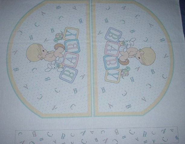 Precious Moments Crib Headboard Cover Fabric Panel~Baby  