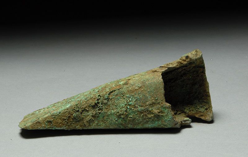 Ancient Celtic Bronze Age Looped Socketed Axe 1200 B.C.  