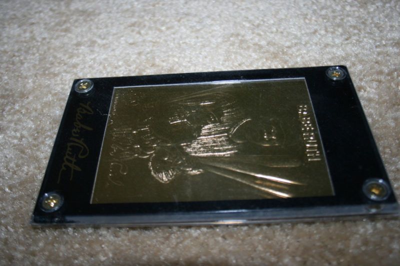 Numbered GOLDEN LEGENDS BABE RUTH 22 KARAT GOLD CARD  