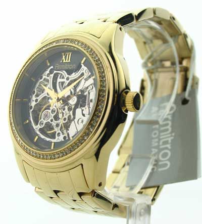 MENS ARMITRON STEEL AUTOMATIC CRYSTAL WATCH 20 4441SVGP  