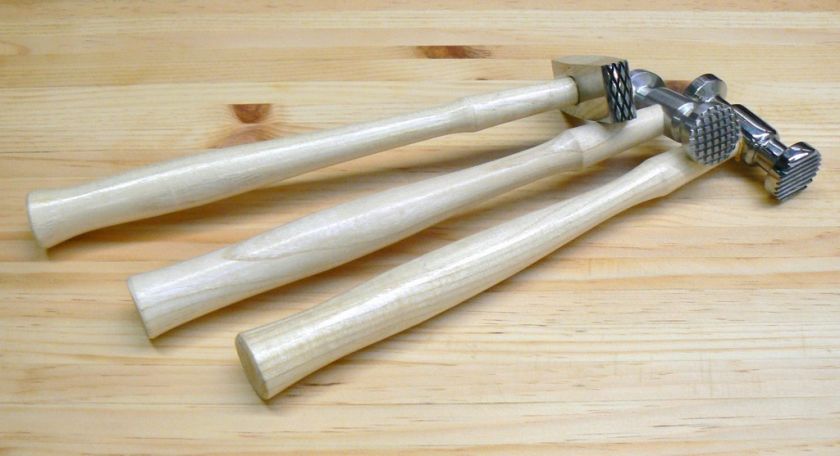 TEXTURE HAMMER TEXTURING METAL HAMMERS 3 SET 6 PATTERNS  