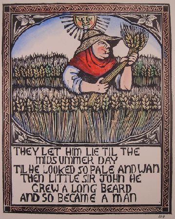 John Barleycorn beer tale, 9 woodcuts by Mary Azarian  