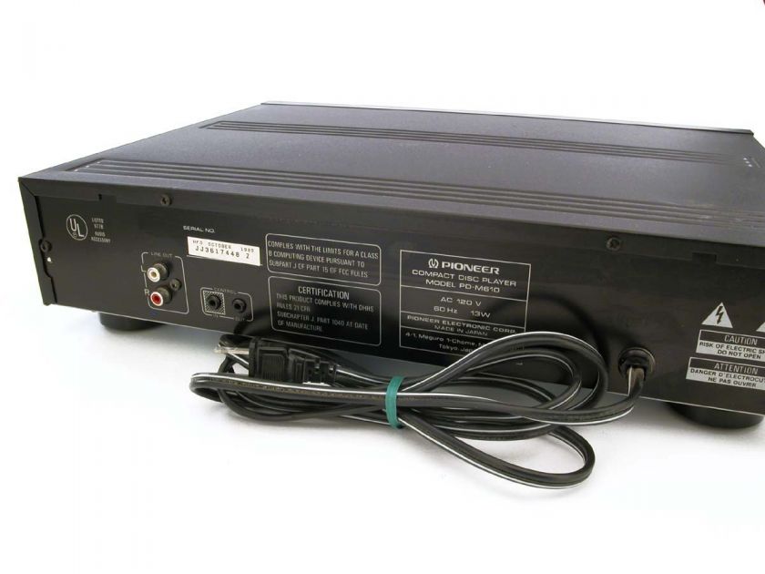 Pioneer PD M610 6 Disc CD Changer/Player w Remote & User Manual  