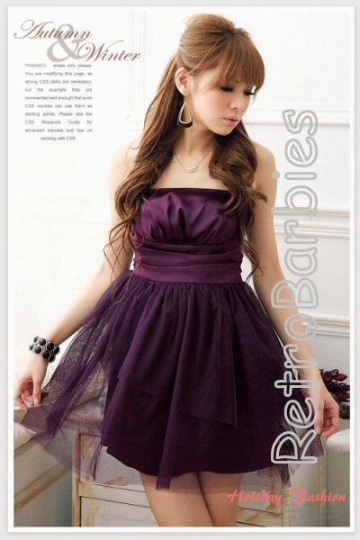 NWT GORGEOUS LACE COCKTAIL PROM MINI DRESS PURPLE XL  