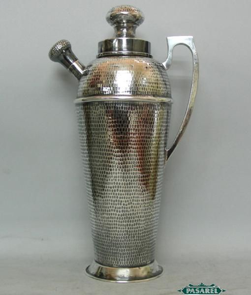 Chinese Export Sterling Silver Cocktail Shaker Ca 1900  