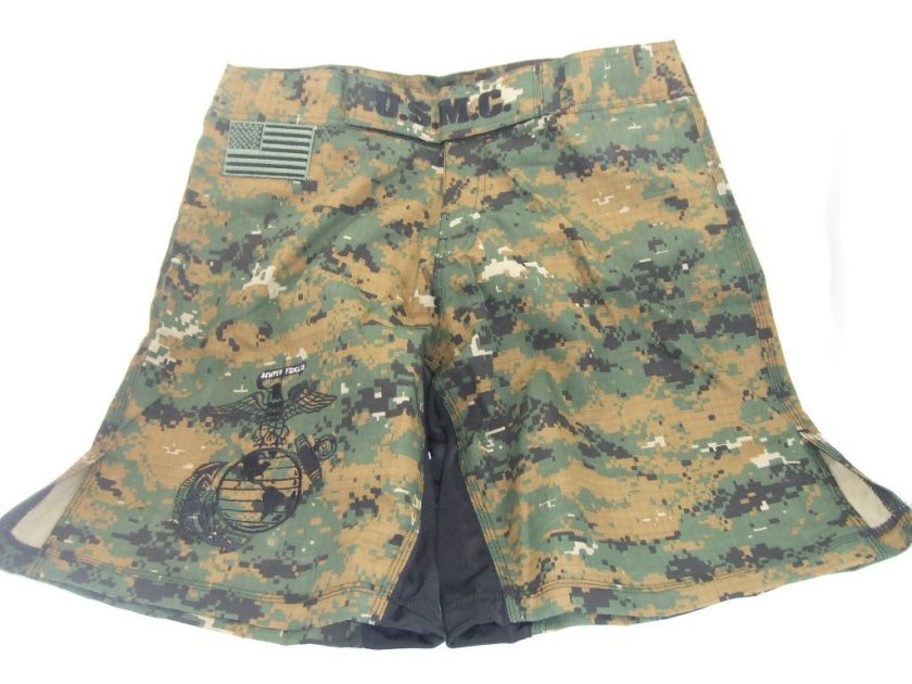   COMBATANT MMA S T COMP MARPAT CAMO SHORTS FIGHT SHORTS SIZES S 3XL