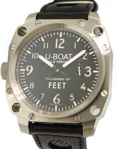 Boat Thousands of Feet 50mm MS Manual Wind Watch Steel/Black ref 