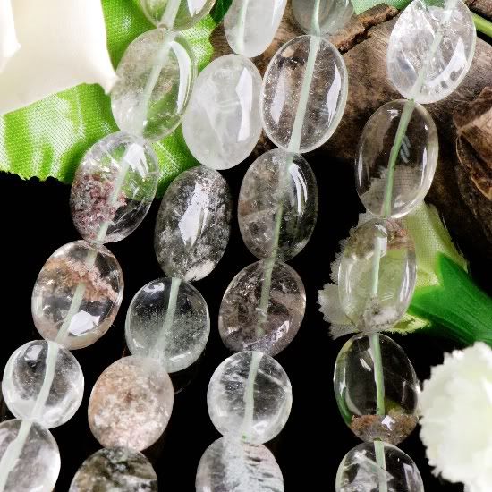 Phantom Quartz Oval Gem Gemstone Loose Beads 10157  