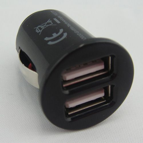 Mini USB Dual 2 Port USB Car Charger Adapter for iPod Touch iPhone 3 4 