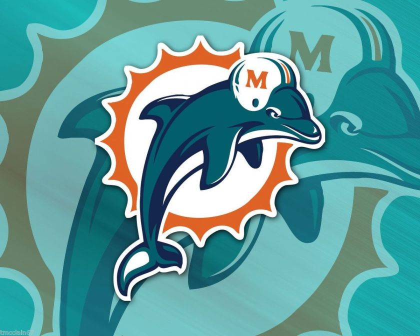 Miami Dolphins edible cake image topper  1/4 sheet  