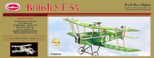 GUI202 British SE5A Balsa Model Airplane Guillows  