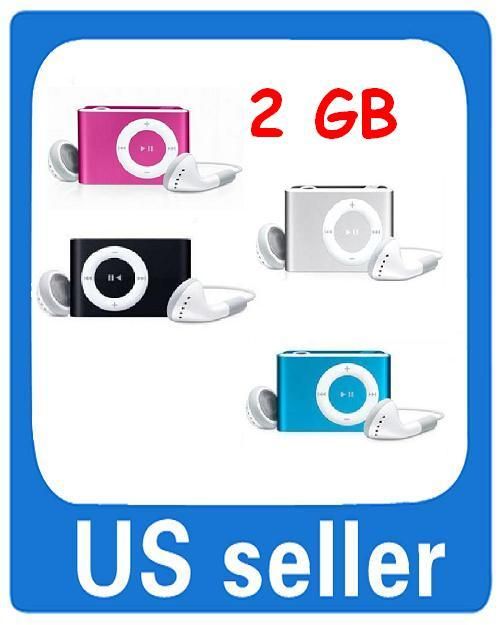 2GB  PLAYER MINI METAL w. CLIP Multi Color NEW  