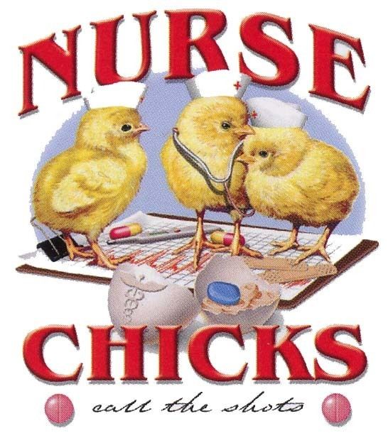 NURSE CHICKS, New White T Shirt  