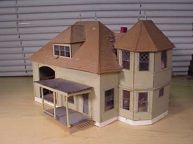 Old O Scale 12x11x7 Wood/Cardbd Craftsman House VG+KOOL  