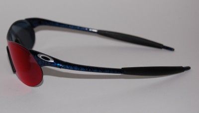 VINTAGE OAKLEY ZERO COBALT BLUE/RED IRIDIUM SUNGLASSES. LENSES HAVE 