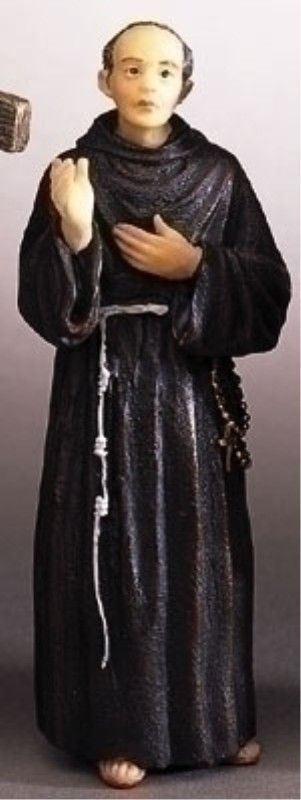   Maximilian Kolbe Statue   3.5 Ceramic Painted (Roman 5028 7)  