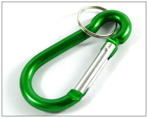 Aluminium Carabiner Clasp Clip Snap Hook w/Key Chain  