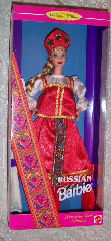 Up for auction is a 1996 edition of the RUSSIAN Barbie. She has never 