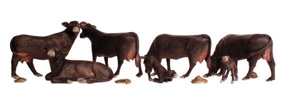 WOO1955 HO Black Angus Cows (5 & 2 Calves) HO Woodland  